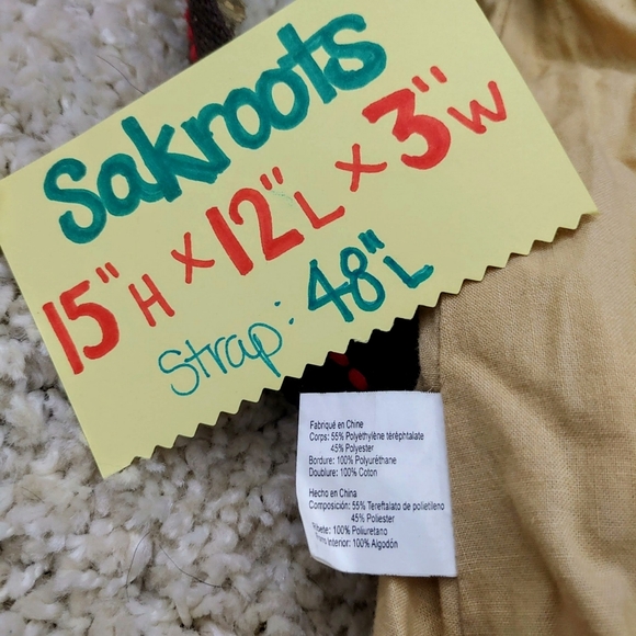 Sakroots Large Purple Foldover Floral Crossbody Satchel Shoulder Handbag Purse - Picture 11 of 15